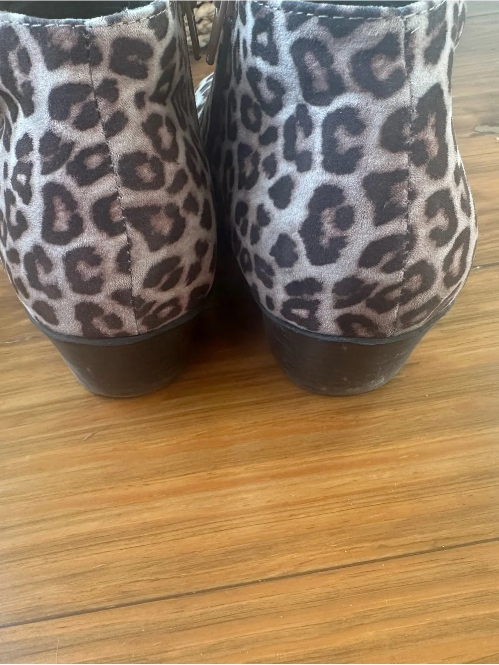 Soda Leopard Print Ankle Booties - Brown, Black & Cream